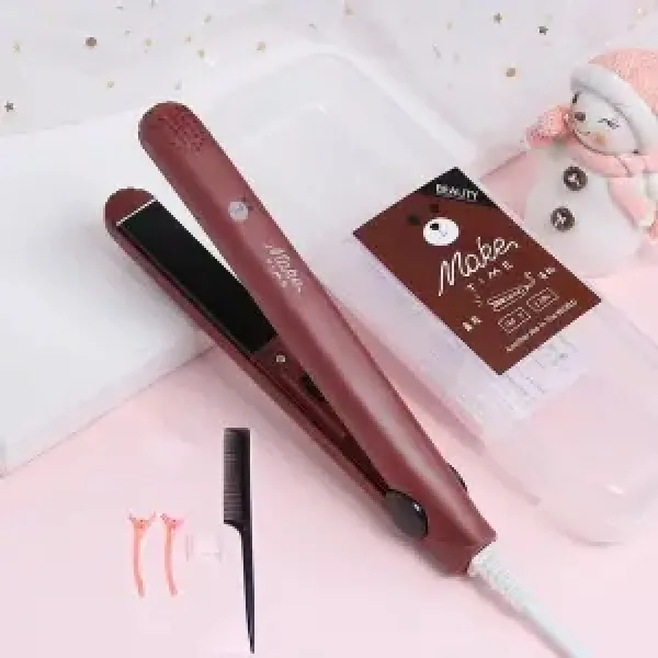 Dec.07 977번 학생 미니클립보드 여닫이 스트레이트 롤 투 헤어 속단추 앞머리말기 망신살빼기z 브라운 구 마모 토 1 + 4 수납 함 배달 