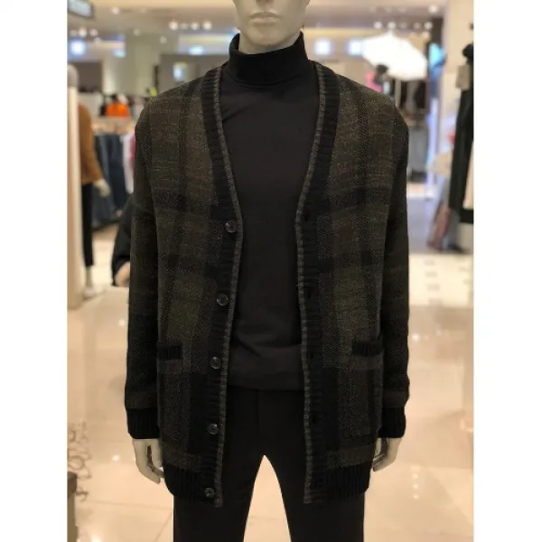  테이트 남성 루즈핏 체크 가디건 Ka9w0 Msc020 