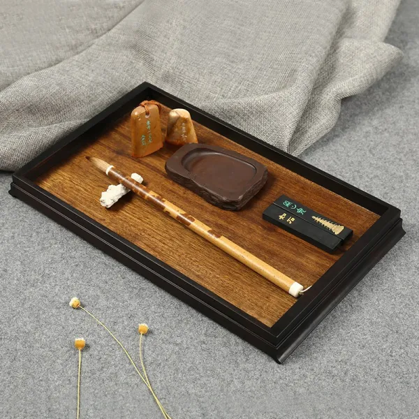 백년 묵 보 단 허 금교 머리 건조 물집 대 문반 자 광 단 금 남 실 목 묵 지 벼루 수납 판 문방사보 붓 벼루 서 예 쟁반