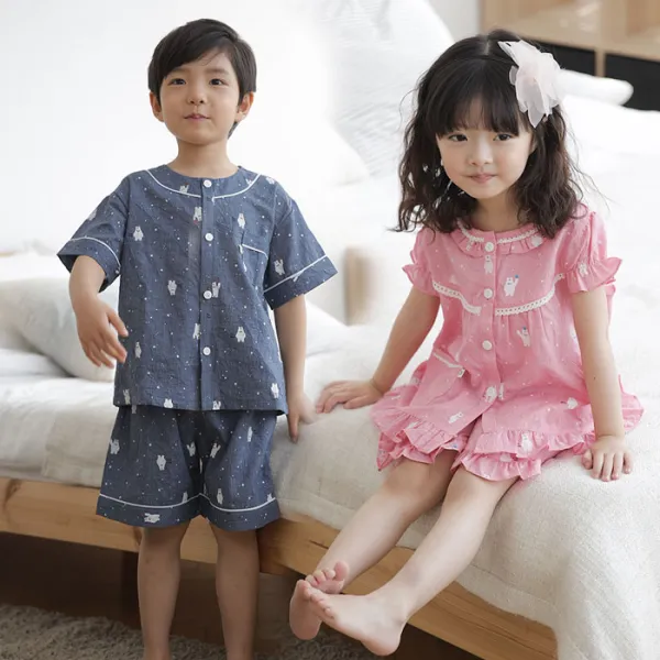  혀니미니 100508 아동잠옷 남자여자 반팔잠옷 파자마 상하세트 면