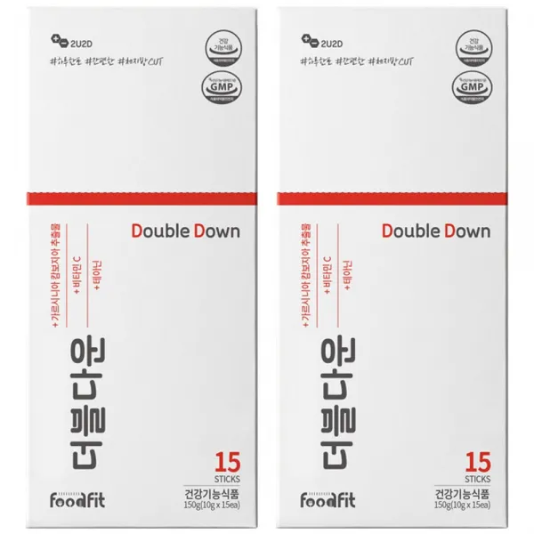 더블다운 2주 단기 다이어트 가르시니아 보조제 체지방 분해 칼로리 탄수화물 컷팅제 15포 2주 다이어트