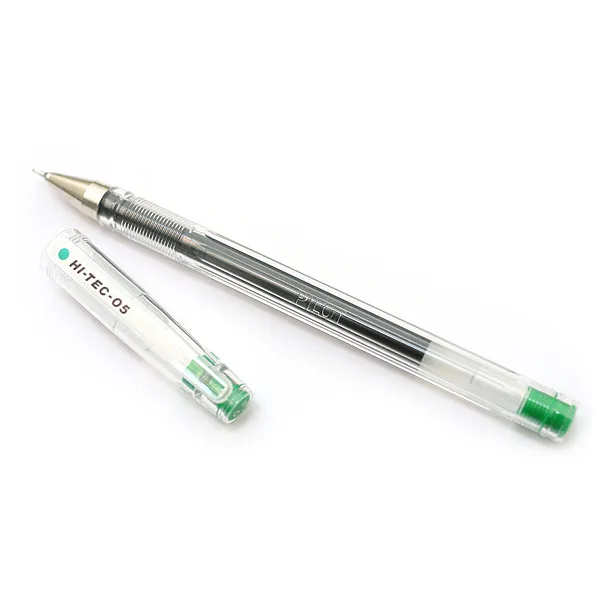 볼펜 일본 pilot BLLH-20C5HI-TEC중성펜 0.5mm철구슬 수필 학생용 시험 블랙 사인펜 귀여운 큐티 컬러, T03-그린색