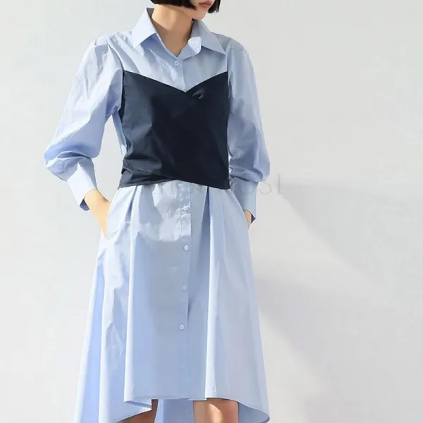 Kirahosi 셔츠원피스 공항패션 여성 대학생 데일리룩 79호+ 덧신 증정 If0ypku