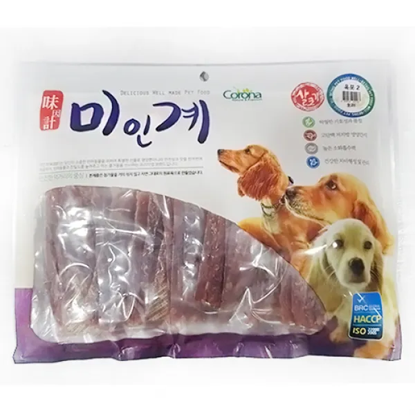 프리미엄 대용량 강아지간식 미인계 오리스틱 400g