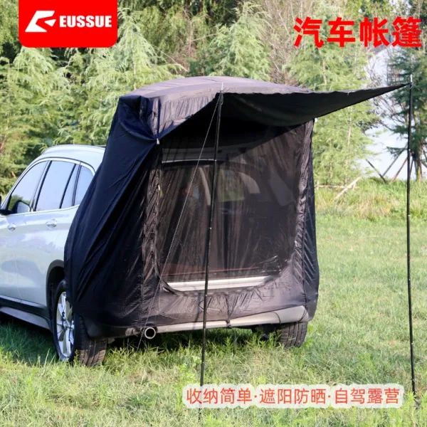 트렁크 SUV go for road 텐트카 위 레쉬가드 어지럽다 야외 심플 캠핑카 친자유 4870324856, 차의뒷부분 텐트 함 텐트펙 로프 _2