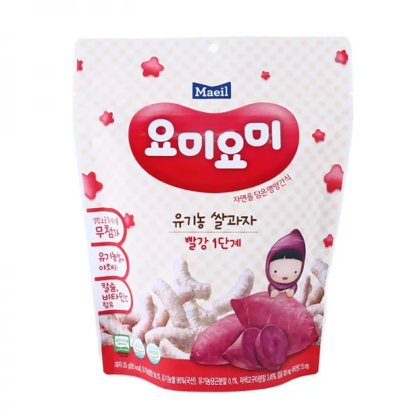 [메가마트] 요미요미 유기농 쌀과자 빨강 7개월 25g, 필수