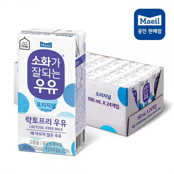 매일 소화가 잘되는 우유, 190ml, 24개