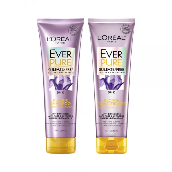 L'Oreal Paris 로레알 보색샴푸 + 컨디셔너 SET 250ml 탈색보색샴푸 파라벤프리 컬러샴푸 퍼플샴푸, 1개