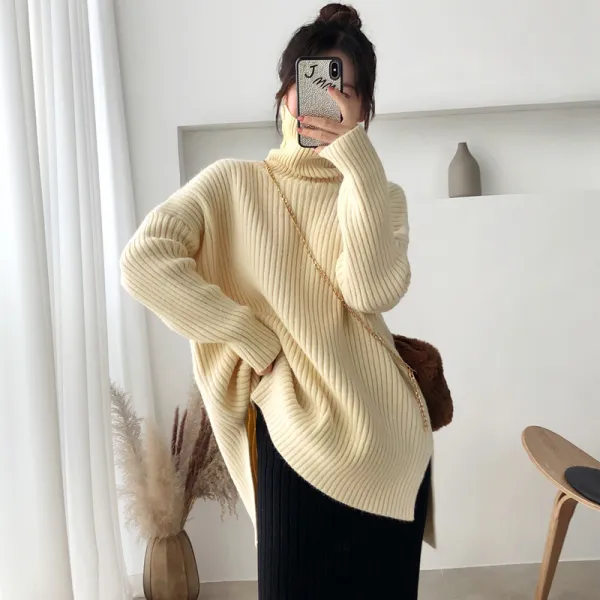 네츄럴비 바른몰 여성 터틀넥 니트