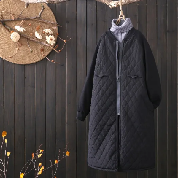 샵솔베이지 퀼트 자켓 가을 겨울 여성 코튼 집업 누빔 코트