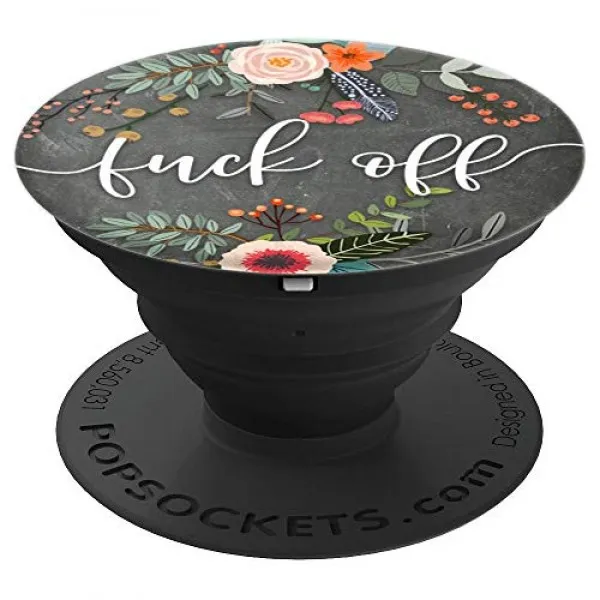 성교 오프 - 소박한 꽃 귀여운 재미 있은 무례한 아이러니 속담 PopSockets 그립과 전화 및 태블릿 용 스탠드 Cute Phone Acc, 단일상품, 단일상품