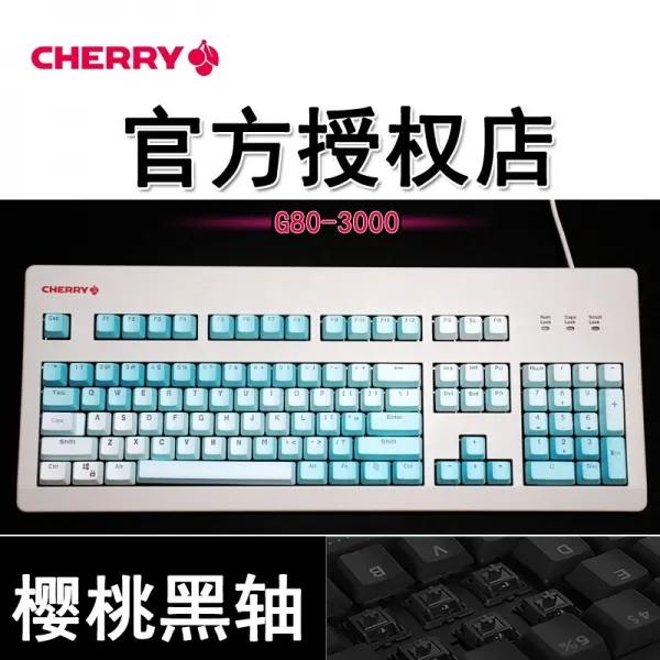 키보드 CHERRY앵두 G803000 3494기계 흑축 갈축 청축 적축 빈티지, C01-공식모델, T17-3000화이트 서릿발--흑축
