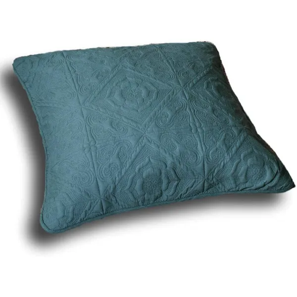 Nmt Dada 침구 우아한 유로 베개 샴 꽃 세속적 인 숲 녹색 퀼트 밝은 활기찬 26 X 26 P071307tvfgjpt0 Euro Sham Forest Green