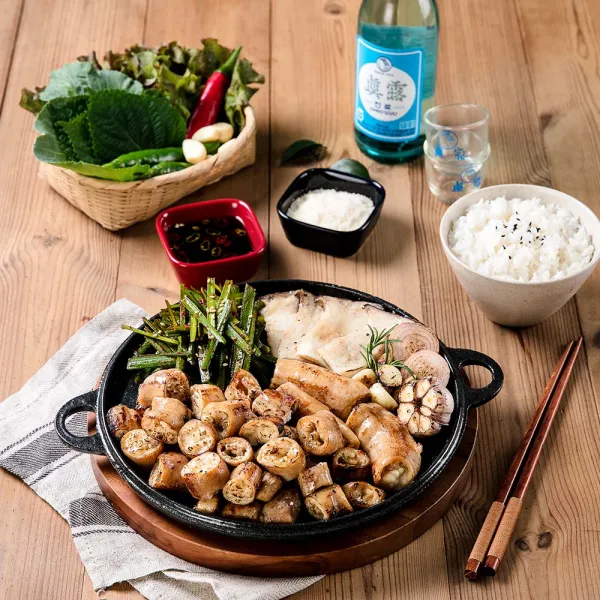 핑크테이블 양념 소대창 숙성 대창구이 150g, 대창구이(150g) 3팩+간장소스 3개