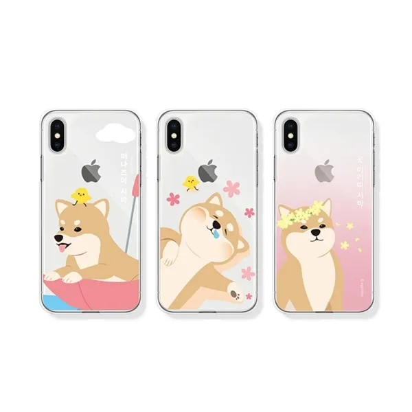 [바보사랑] 아이폰 11 프로 맥스 xr xs max 8 7 플러스 귀여운 에구시바 정품, 적용모델:아이폰11 / 색상:꽃머리띠시바CP013