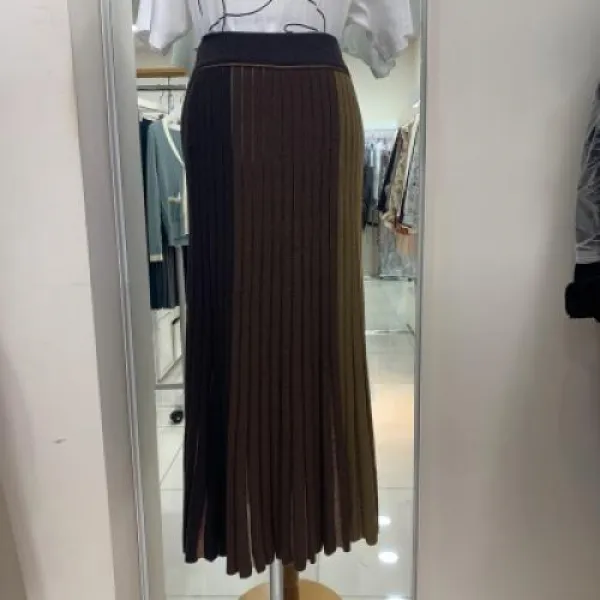  엔터식스 제이제이지고트 메탈사 포인트 니트 플리츠 스커트gj9a1ktj1