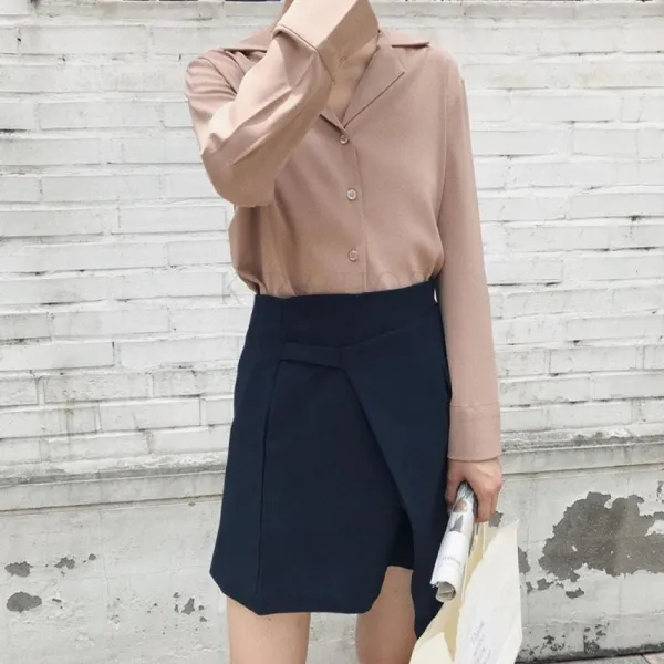 Kirahosi 명진 봄 가을 여성 여자 브이넥 예쁜 블라우스 상의 오피스룩 128 Deabc0