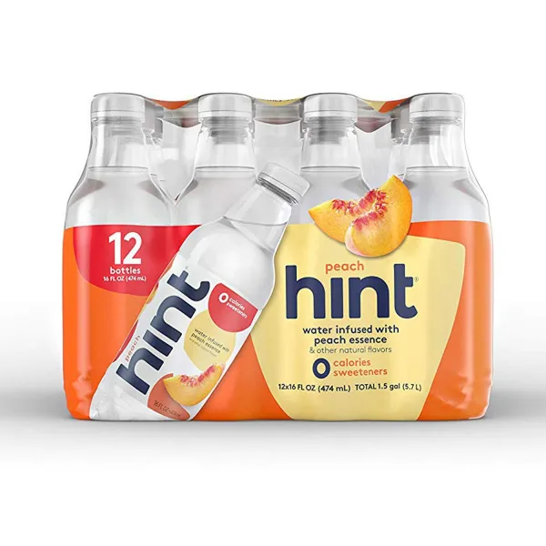 Hint Water Peach 힌트 워터 복숭아맛 16oz (474ml) 12팩, 1개