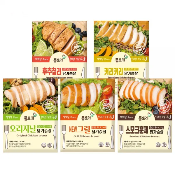 풀토래 (냉동) 혼합 닭가슴살 5종 10팩, 1개, 10팩(각각 2개씩)