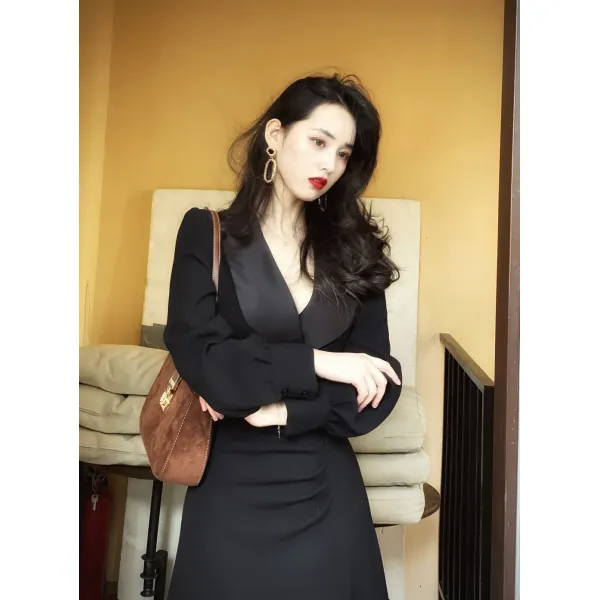 무생채 자켓 정장 원피스 장밀당항편여배우0복고풍 우아 섹시 심플