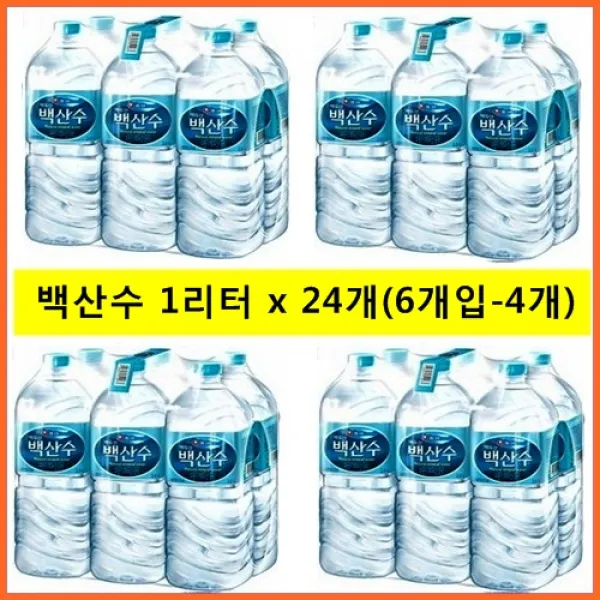 농심 백두산 백산수 1리터 x 24개(6개입-4개), 24개, 1L