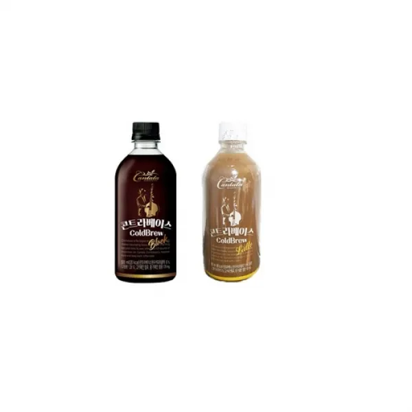 칸타타 콘트라베이스 콜드브루 블랙500mlx(12개)+라떼500mlx(12개), 24개, 500ml