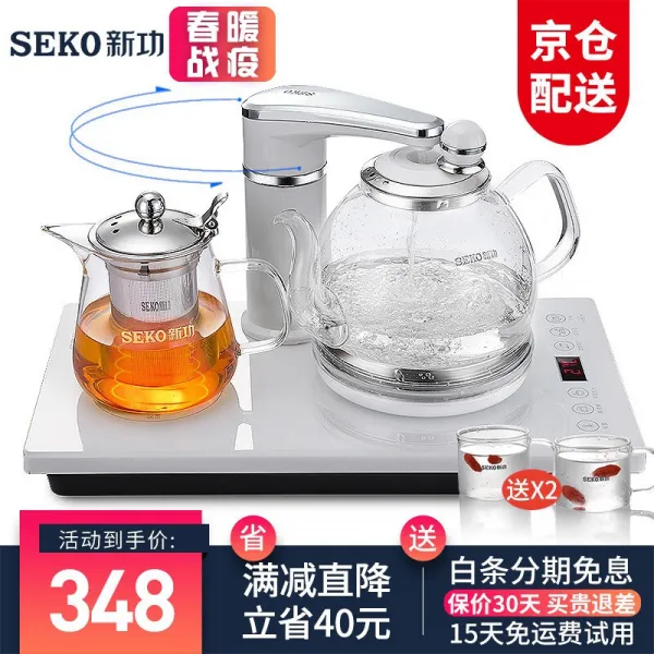 새 공로(SEKO) 지능 자동 주전자 유리 보온 전기주전자 보온 주전자 주전자 끓인물 찻주전자 F148, 상세페이지 참조