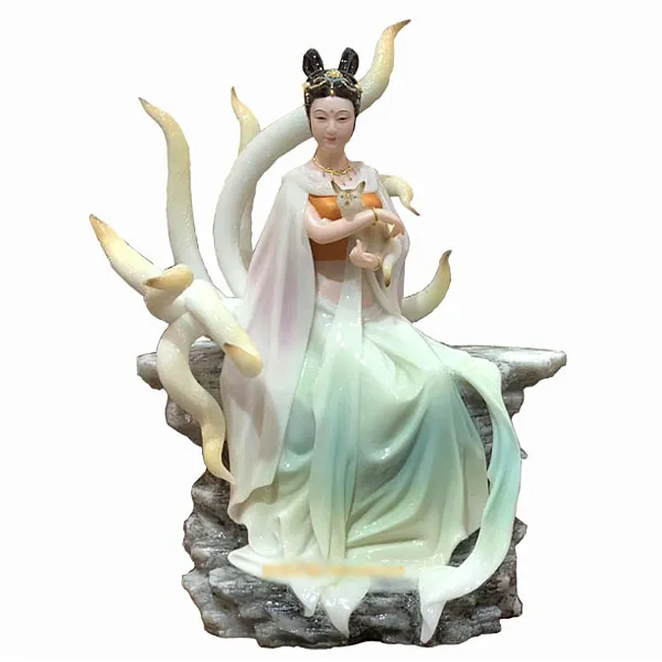 무속용품 한백옥 40cm 구미호 산신