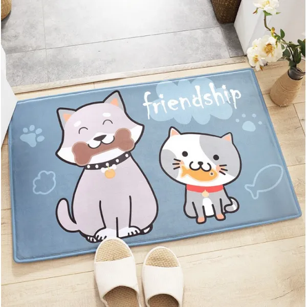 입주자 매트 캐릭터 카펫 입구 발받침 사랑스런 문 쿠션 입실 침실 욕실 미끄럼 방지 주방 화장실 그레이 메롱 1좋은친구