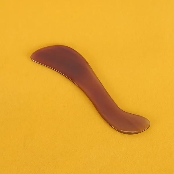 알파몰 쇠뿔 페이스 얼굴 디톡스 전신 통용 목 림프 긁다 낯짝 소통 경락 가정용 종아리, 엘로 쇠뿔 S판