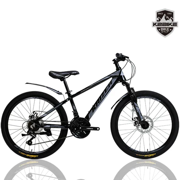 K2bike 2021 어린이 Mtb자전거 로건2.1d 22인치 21단 Mtb 자전거 로건2.1d 22인치 블랙+그레이 미조립+소형공구