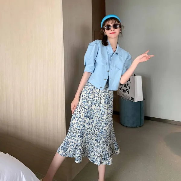 May.27 52번 빅 사이즈 여성 여름 플라워 나시 원피스 쇼트 셔츠 통통 MM 마일드 투피스연령이 감소하다Z