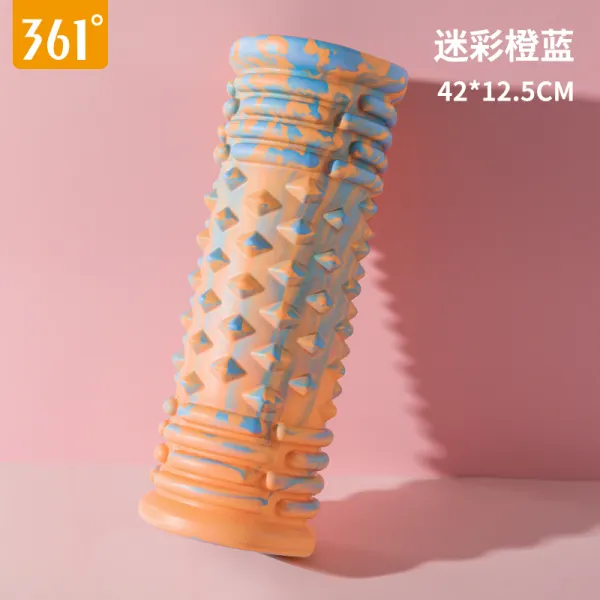 딥바이브 361 헤아리다 포말 축 다리 압박 신기 전업 전신 마사지 롤링 구르다 등 헬스 피트니스 요가 3324398010, 오렌지색 블루 (42 *12.5cm