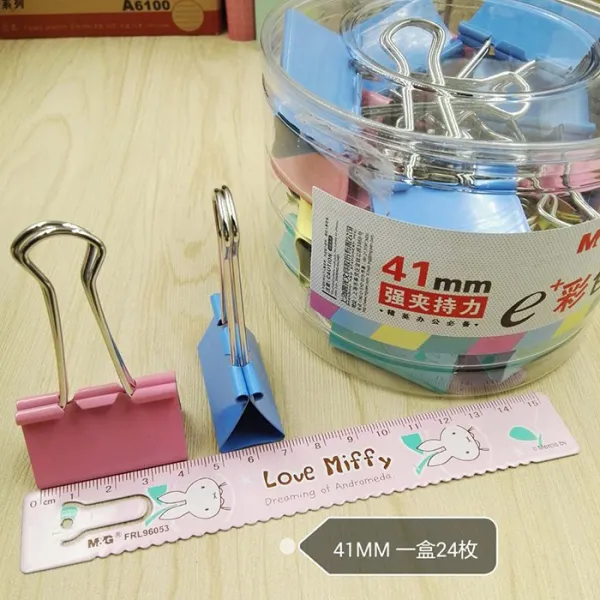 트리플에이 아침 햇살 칼라 뒤치다꺼리 제비꼬리 어음 집게 15MM19MM25MM32MM41MM50MM, 41MM （24 매 ）