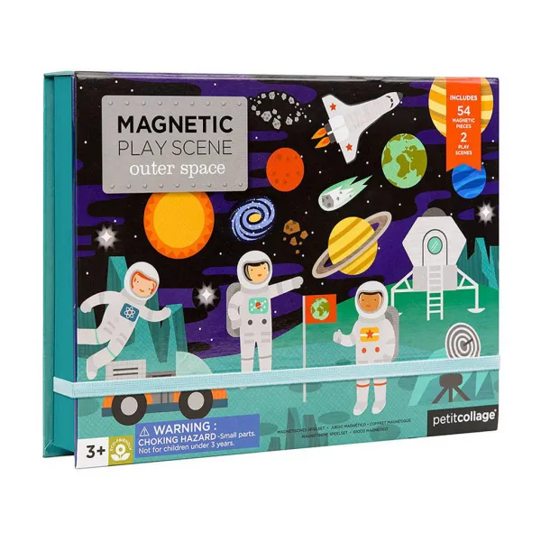 쁘띠꼴라쥬 (Petit Collage) 자석놀이 Magnetic Play Set - 우주정거장 (Outer Space), 1개