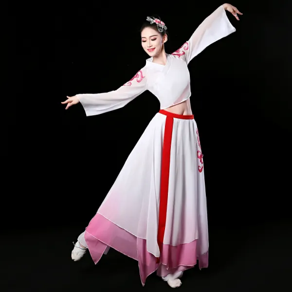 클래식 스위트 담아한 행운 인지부정 같은스타일 우산 부채춤 퍼포먼스 댄스복 기예 시험 유니폼 여성