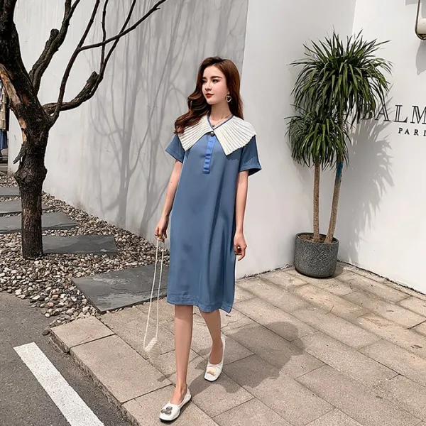 블랙바바 여성 베이비넥 일자핏 미디원피스a19061847