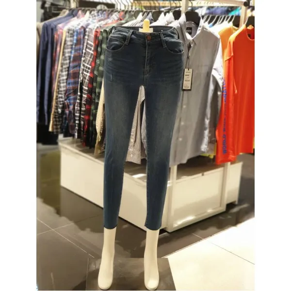 W몰 겟유즈드 여 M톤 캣브러쉬 크롭 스키니 Flnfddk505m