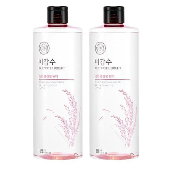 허브데이 더페이스샵 미감수 브라이트 순한 클렌징 워터 500ml 2개 대용량