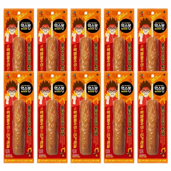 맥스봉 크레이지 핫바(불닭구이), 70g, 10개