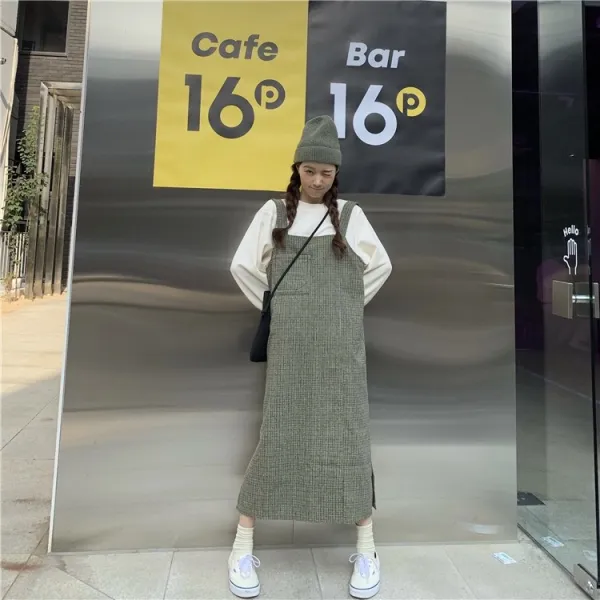 스텔라 여성멜빵원피스 롱Y11