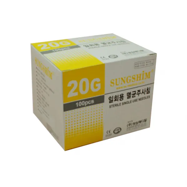 성심 일회용 주사침 20g x 38mm (1-1/2inch) 100개입