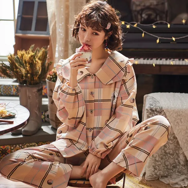 제이비에이치 긴팔 파자마 만면 봄가을 순면 소매 실내복 홈웨어 큐트 인싸템 가능 외출함 캐주얼