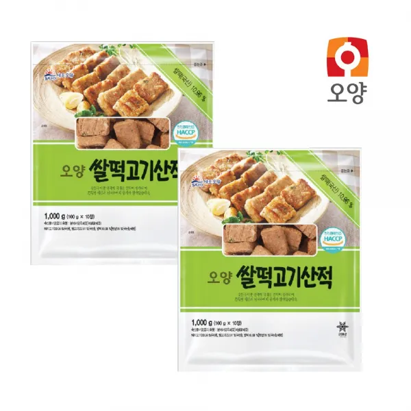 [1+1] 사조오양 쌀떡고기산적 1kg+1kg, 쌀떡고기산적구이 1kg 2봉