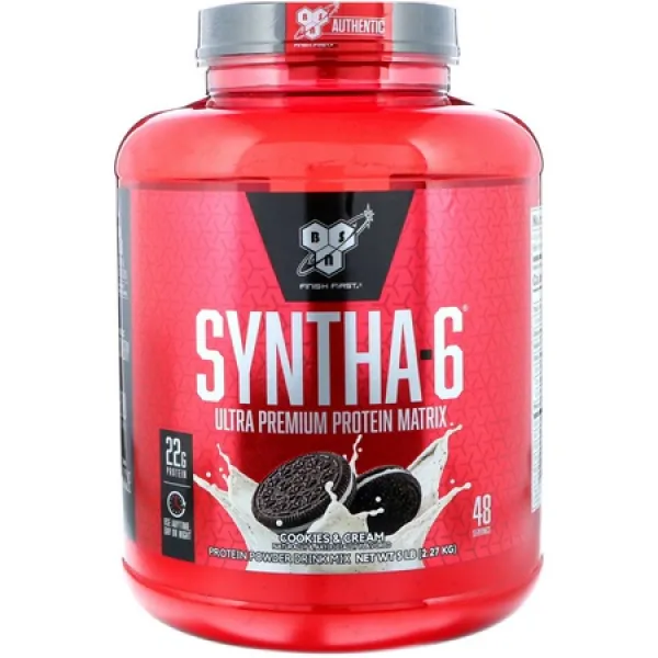 BSN Syntha-6 Protein Powder Drink Mix Cookies and Cream 5.0 lbs (2.27 kg), 상세 설명 참조0, 상세 설명 참조0