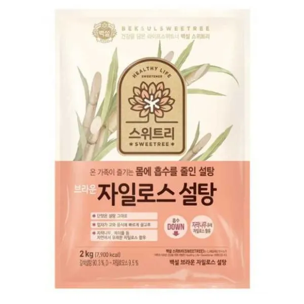 백설스위트리 자일로스 갈색설탕, 2kg, 2개