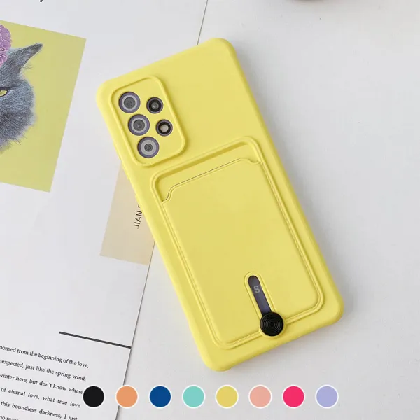 SUK 삼성 갤럭시 A52S 내진 플러그인 소프트 케이스 Samsung Galaxy A32 A22 A12 A51 A71 case 카드/무게가 가볍다/안티 스크래치/안티 - 지문