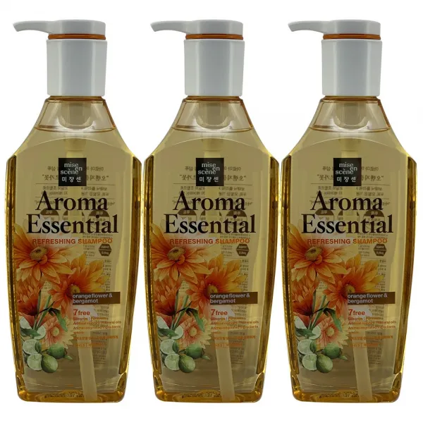 미쟝센 아로마 에센셜 리프레싱 샴푸 500ml 3개