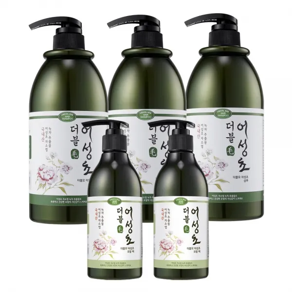 더블모 어성초 샴푸1000g 4개+300g 2개 탈모 두피 지루성두피염 약산성 비듬 각질