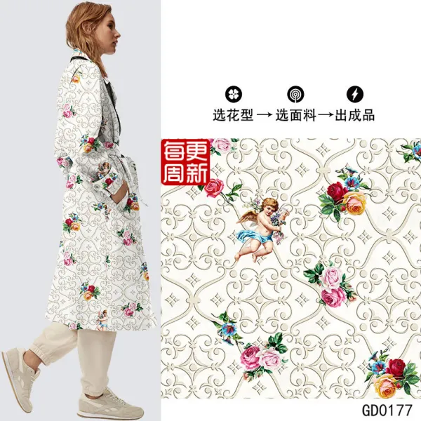 선비유통 플라워수트 클래식 겨울 가을 공연장 스타일 양복 정장 유러피안 숏 트렌치코트 디지털 프린트 X2개 본상품